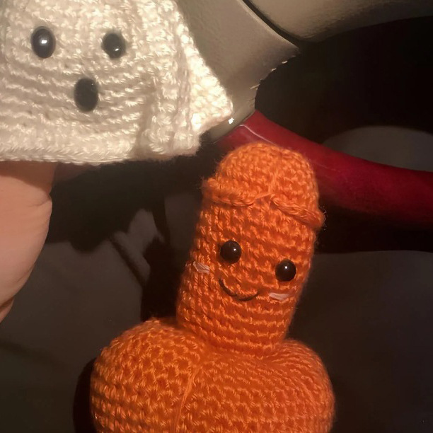 Calabaza de Halloween tejida a mano, adorno de fantasma para regalo