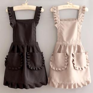 Workwear Apron Women's Work Waterproof Wear-resistant Nail Art Shop Kitchen Home Cooking Cute Korean Style Short Waistline