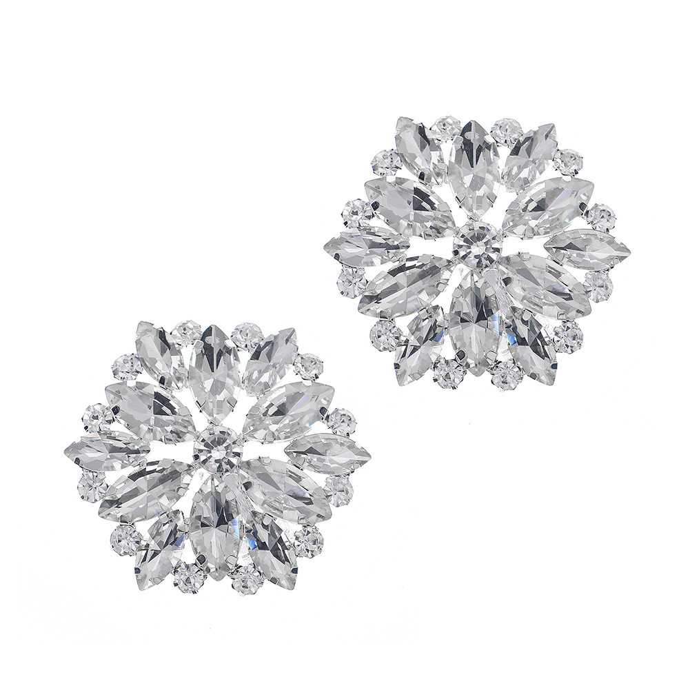 European And American Shoe Buckle DIYMetal Flower Shoe Decoration Detachable Bridal Wedding Shoe Shoe Clip Inlaid With Rhinestone Shoe Flower