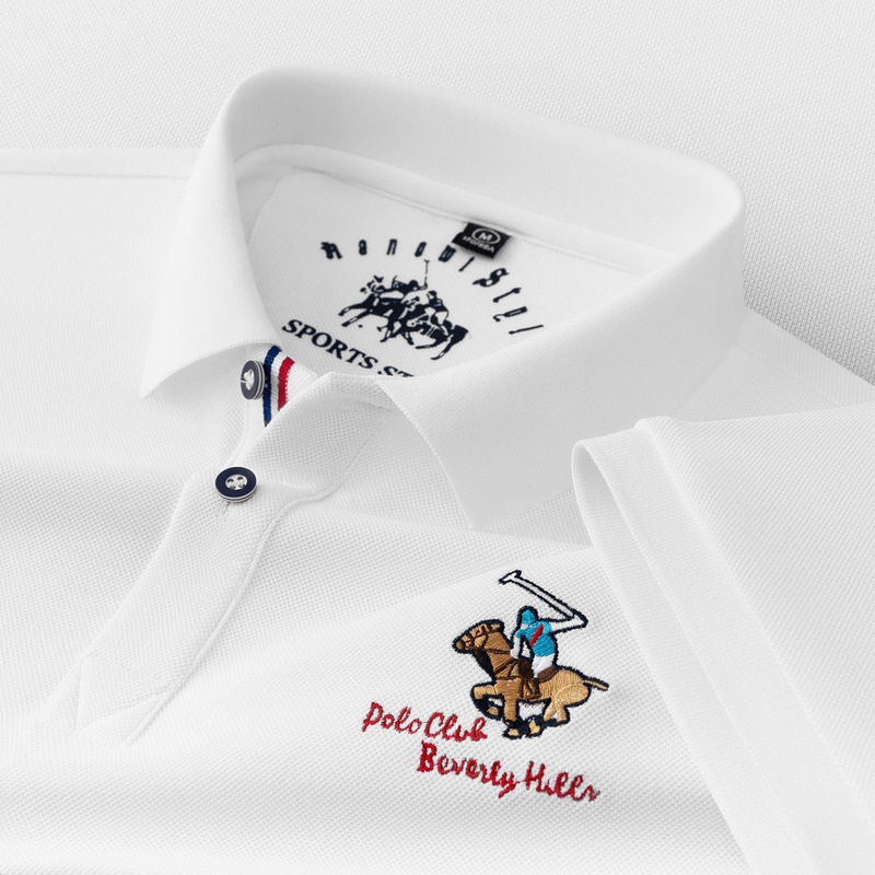 Simple and Luxurious Silk-Gloss Cotton Polo Shirt for Men with Embroidered Pony Logo, Turn-Down Collar, Business Style, Direct Supply from Manufacturer Simple and Luxurious Silk-Gloss Cotton Polo Shirt for Men with Embroidered Pony Logo, Turn-Down Collar, Business Style, Direct Supply from Manufacturer