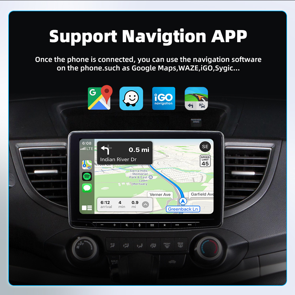 2-in-1 Car Connectivity Box, Apple Dual-Channel Wired to Wireless CarPlay, Portable