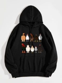 火鸡感恩节连帽衫 欧美连帽卫衣 素色字母卫衣 Oversized Hoodie