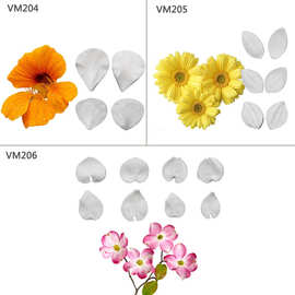 压花模雏菊花印花模 芭蕉叶蝴蝶兰荷叶树叶硅胶模具烘培蛋糕套装