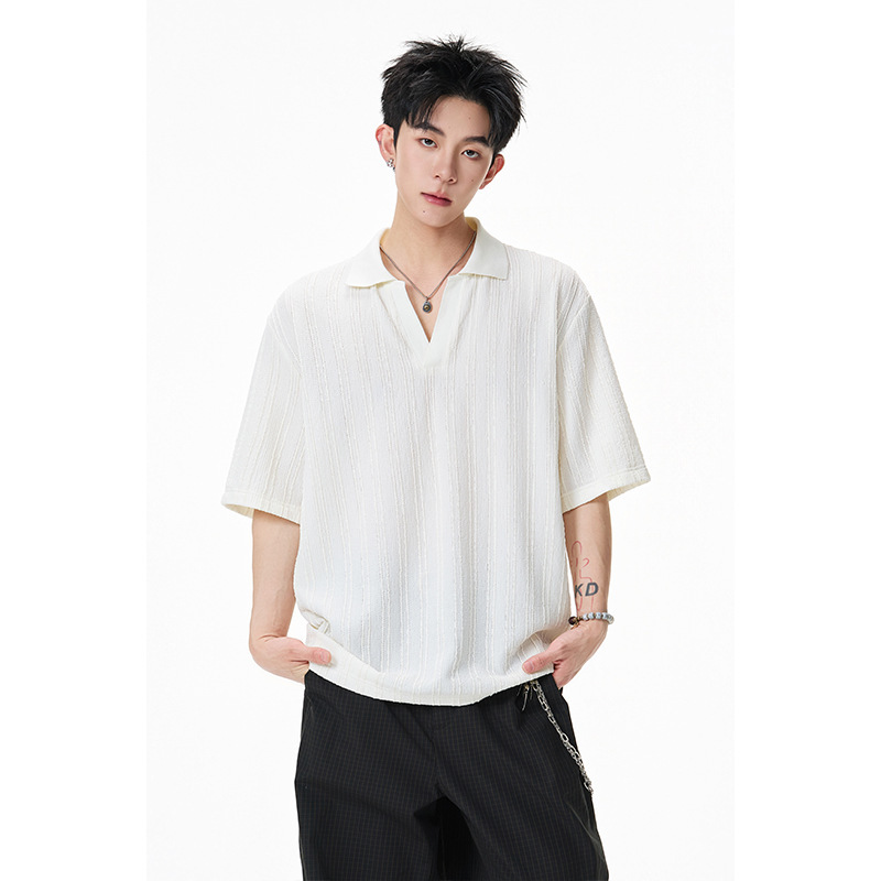 2026 New Summer Korean Style Trendy Design Youth Fashion Loose Plus-Size Trendy Brand Short-Sleeve T-Shirt for Men
