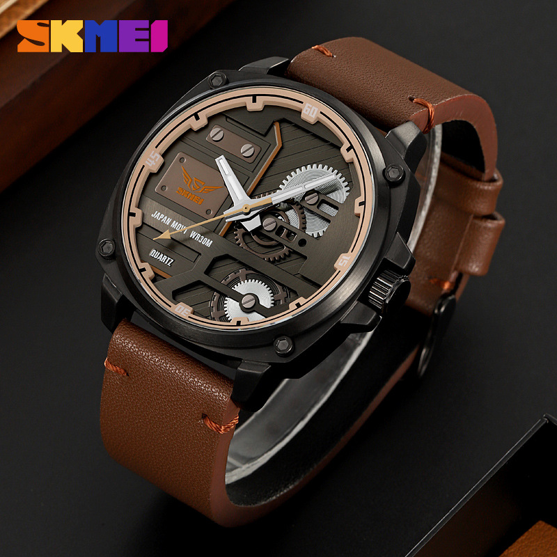 Momento de la belleza de los hombres viento mecánico reloj de cuarzo cinturón retro impermeable nocturna tendencia relojes de pulsera mayorista transfronterizo spot