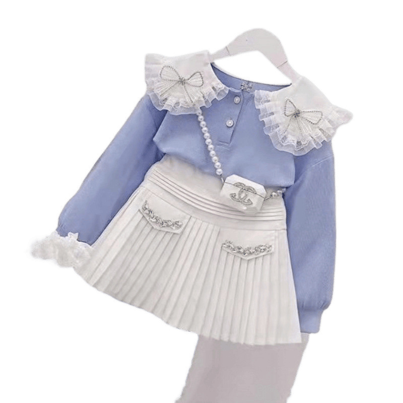 女の子の春のファッショナブルなスーツ 2025 新しいインターネット有名人の子供服子供の春の女の赤ちゃんのシャツファッショナブルでトレンディな|undefined