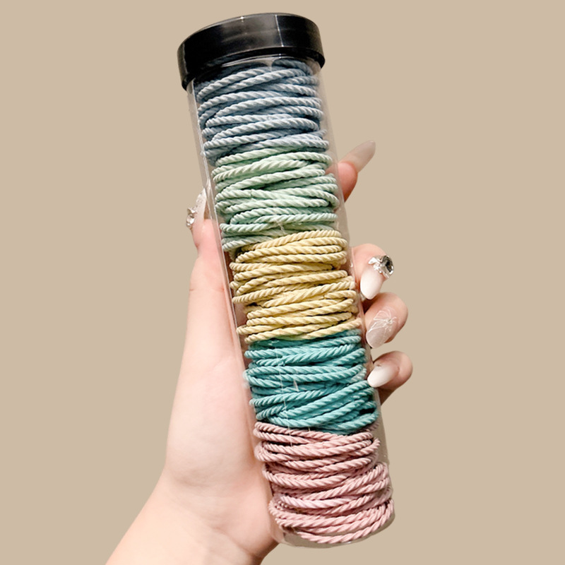 Tela de goma simple y duradera de alta elasticidad para mujeres, anillo de cabello para niños, cordón de cabello no lesiones, accesorios para el cabello diarios versátiles