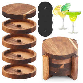 跨境相思木鸡尾酒托盘酒吧龙舌兰酒盐边盘鸡尾酒调味盘多用途杯垫