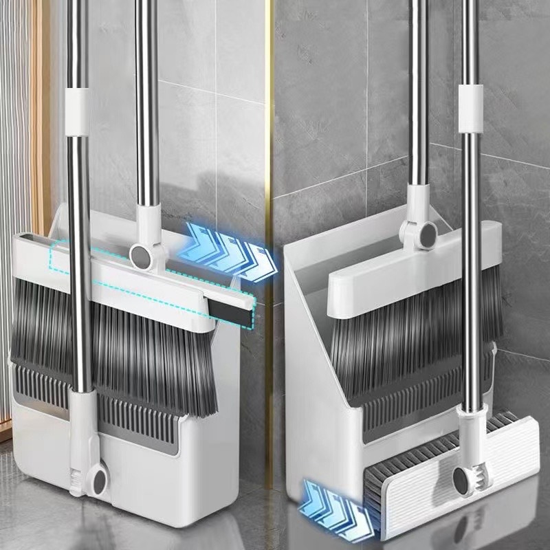 Thickened Broom and Dustpan Combo 90% off in 90% off Foldable Broom Set for Bathroom Floor Cleaning, Foldable Household Broom