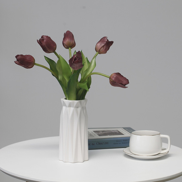 PE single-branch hand-touched tulips desktop ornaments photography…