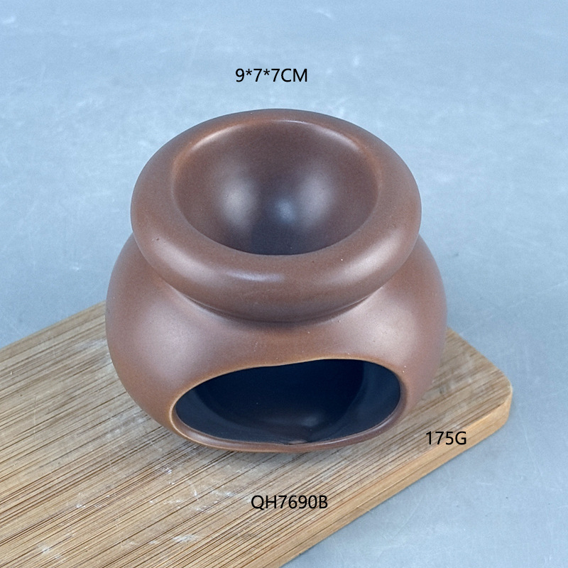 Lámpara de incienso de cerámica quemada en seco, lámpara de aceite esencial, horno de incienso de flores de cerámica, dormitorio, sala de estar, humidificador de fragancia