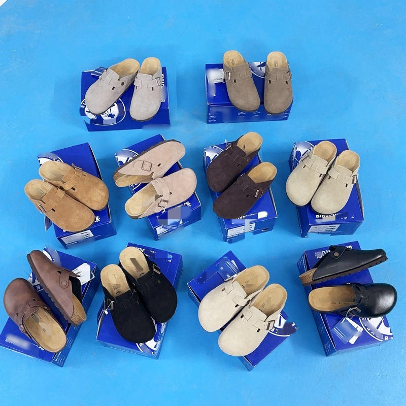 BK 本革夏厚底スリッパ Sangpo Birkenstock 女性用コルクピュアオリジナル Birkenstock ハーフスリッパインナー高さつま先スリッパ|undefined