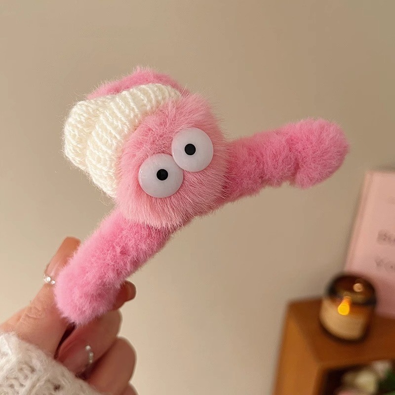 플러시 단면 연탄 핑크-11cm