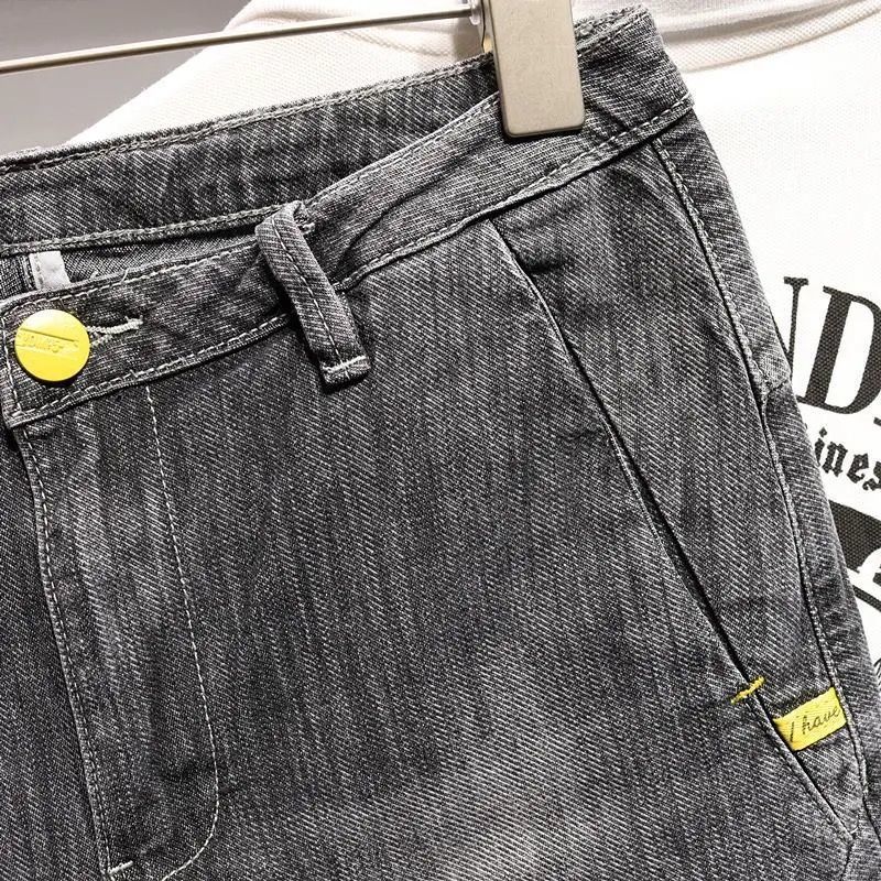 Short d'été fin pour hommes, marque de mode 2024, nouvelle poche diagonale, version coréenne, slim fit, pantalon élastique cinq quarts, tendance_voghion.com