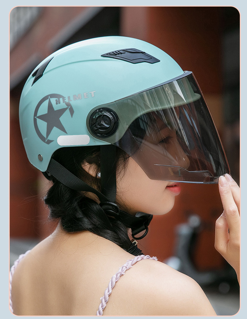 3C Certified Electric Vehicle Helmet, Motorcycle Safety Helmet, Cycling Half Helmet, Protective Commuter Helmet, Anti-Uv