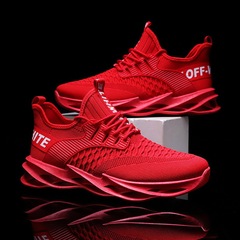 2023夏季新款男士休閒鞋跨境外貿男鞋時尚飛織注塑鞋