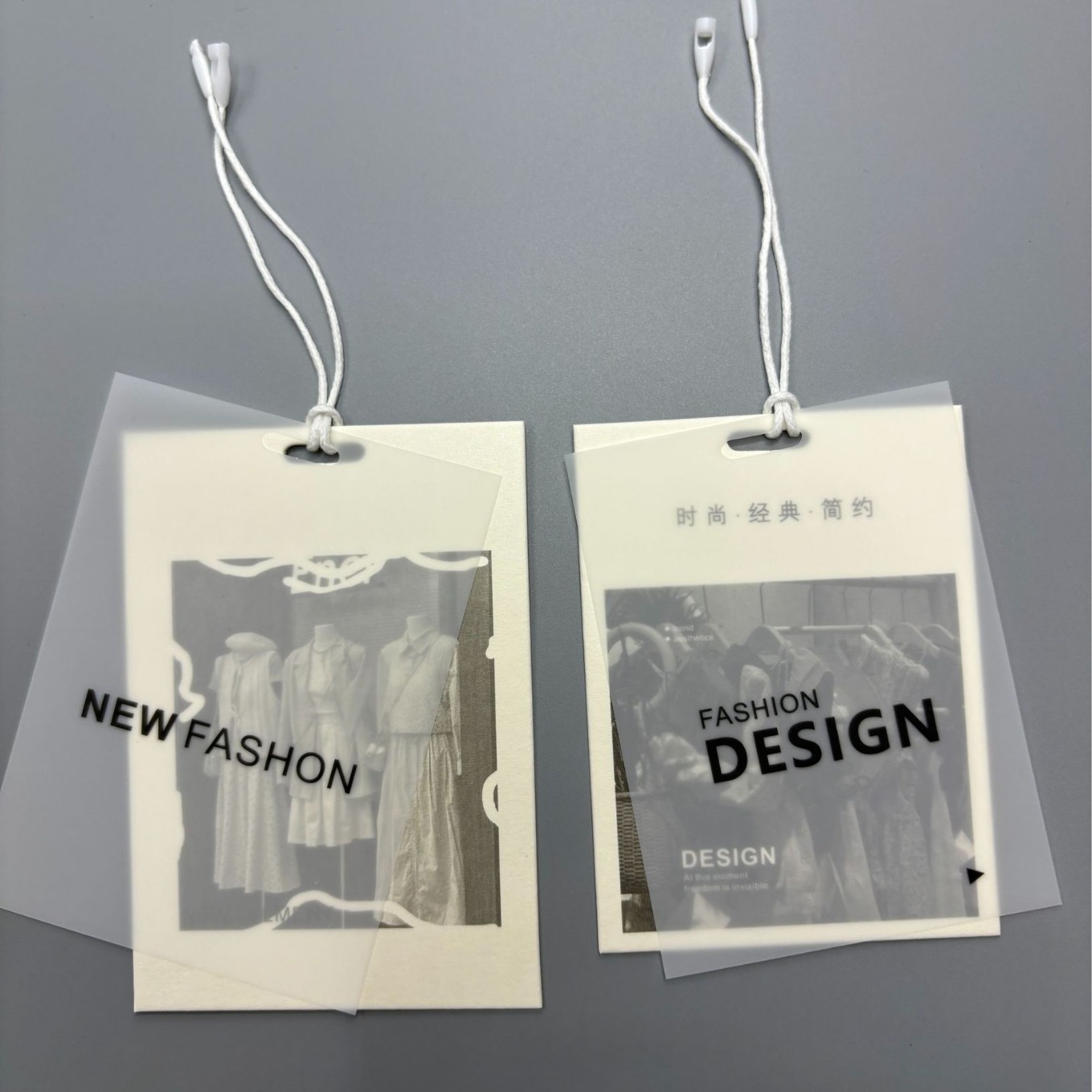 High-end clothing store anti-tamper concave and convex hangtag…