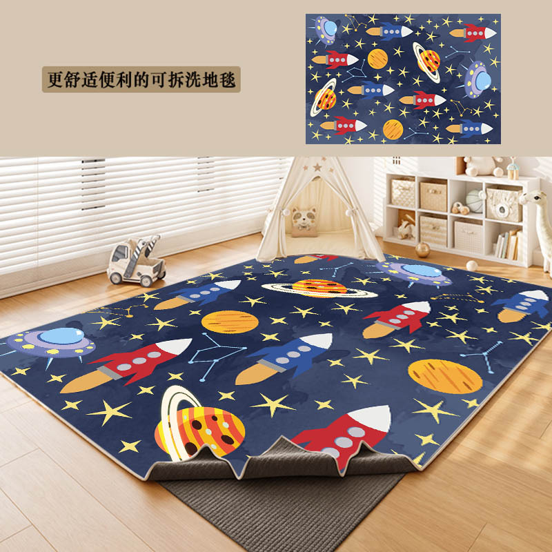 Alfombra lavable desmontable sala de niños lavable sala de estar área de lectura sofá sala de alfombra aislante de sonido almohadilla anticaídas libre de cuidado image 15
