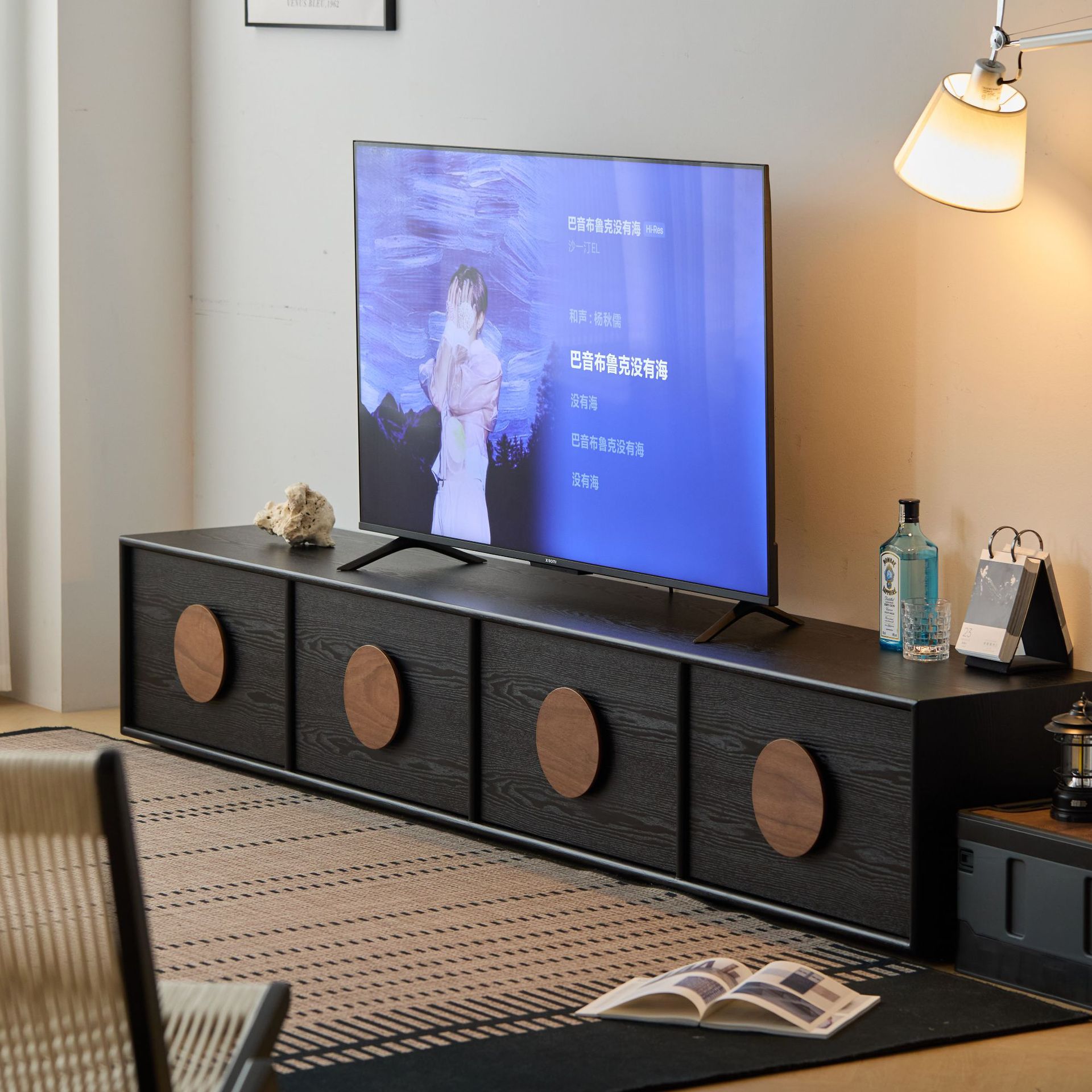 Medieval Solid Wood Tv Cabinet French Retro Style Tv Cabinet Small Apartment Living Room Storage Storage Cabinet Sunset Floor Cabinet