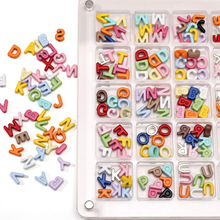 彩色合金喷漆字母珠子手串珠手工diy制作手链项链饰品配件材料包