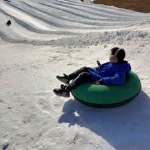 滑雪轮胎圈滑雪圈气垫圈彩虹滑道旱滑充气加厚儿童滑雪圈外套冬季