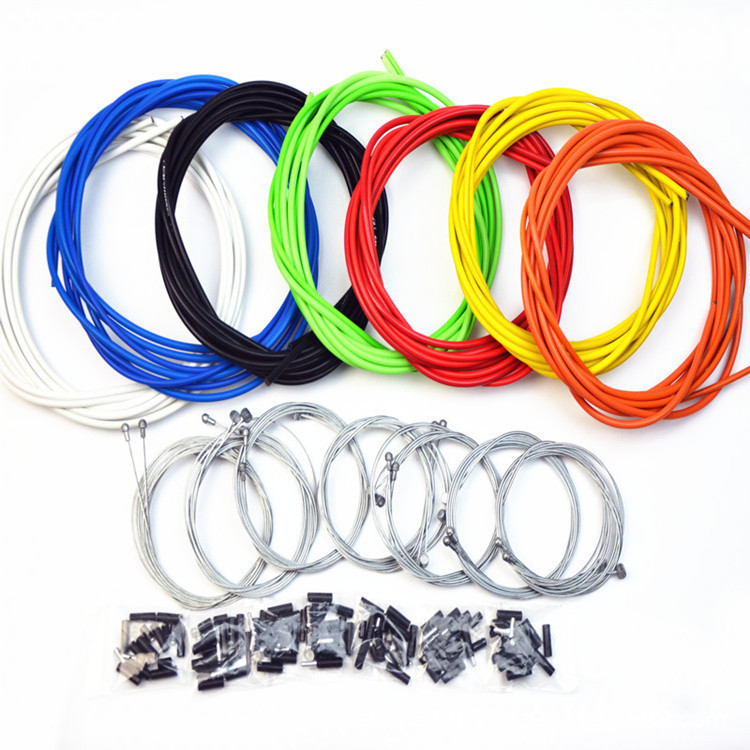 Línea de traje de producción de Taiwán de alta calidad tubo montaña carretera bicicleta plegable línea de color tubo Línea de Transmisión de freno