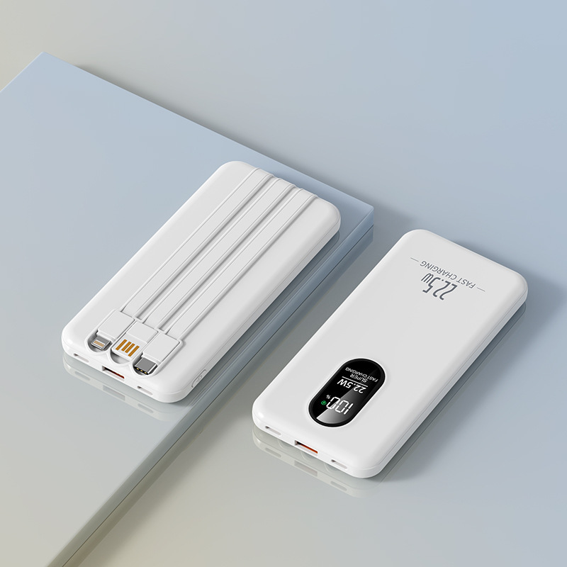 新しい超薄型内蔵ケーブル 22.5W 高速充電パワーバンク双方向大容量コンパクトポータブル電源ロゴ|undefined