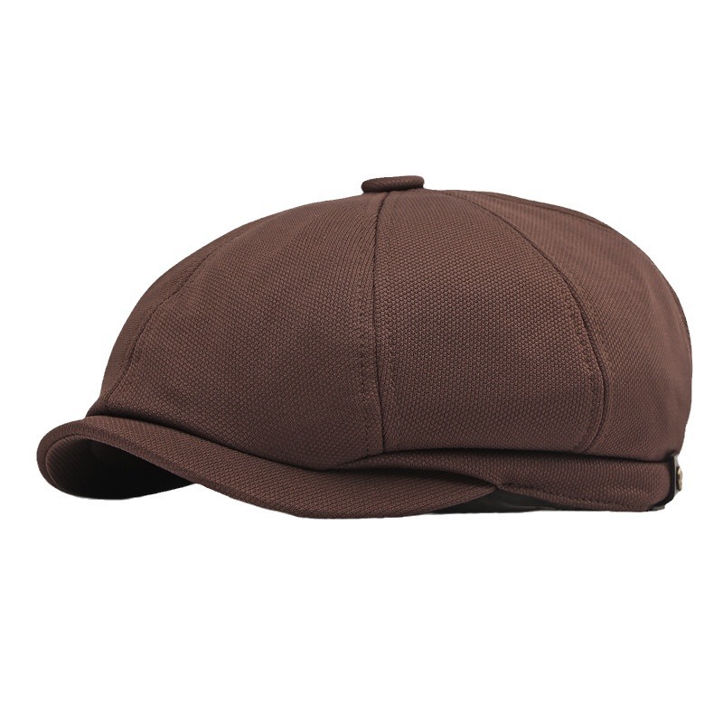 Chapeau d'extérieur unisexe printemps/été Chapeau octogonal de mode rétro pour hommes Casquette décontractée Chapeau gavroche simple pour femmes_voghion.com