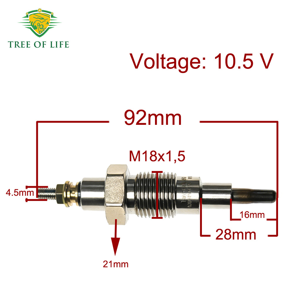 A0001594101 0011592501 10.5V is suitable for Mercedes preheating plugs