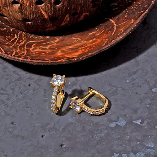 Casual, Daily Occasion 925 Sterling Silver Material 1 Pair 925 Sterling Silver Zircon U Shape Earrings