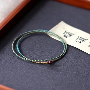 Hand Rope Colorful Handmade Extremely Fine High-grade Retro Ethnic Style High-grade Extremely Fine Bracelet for Girlfriend