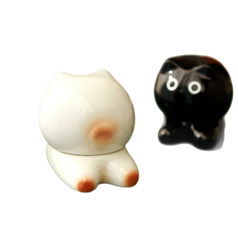 Nubes, gatos, palillo de cerámica, lindo para el hogar, palillo, hilo dental creativo, palillo de algodón, lata de almacenamiento, decoración