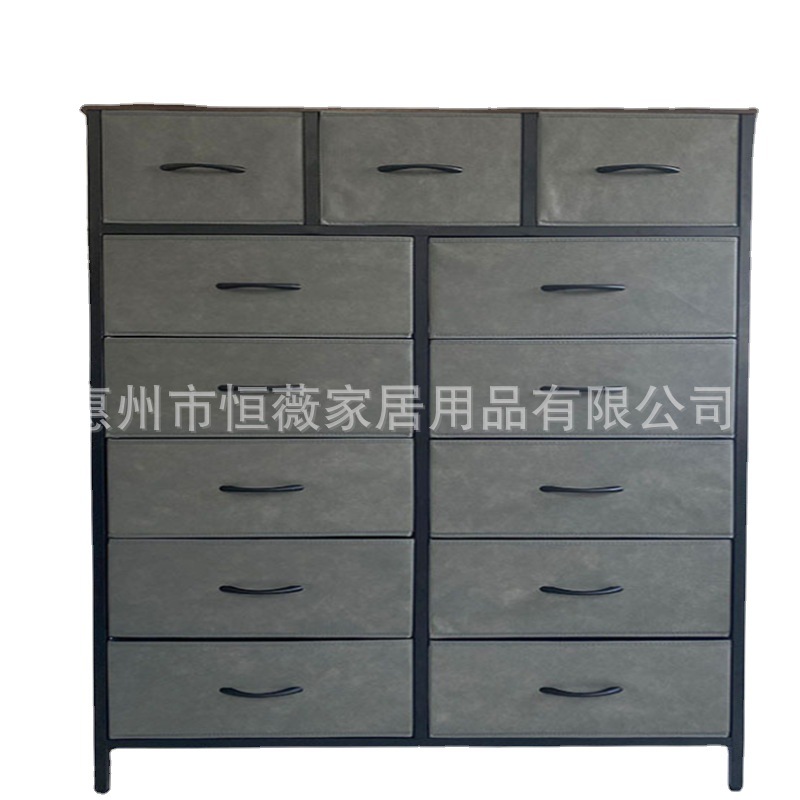 可折叠无纺布收纳盒衣物玩具收纳箱带塑料把手