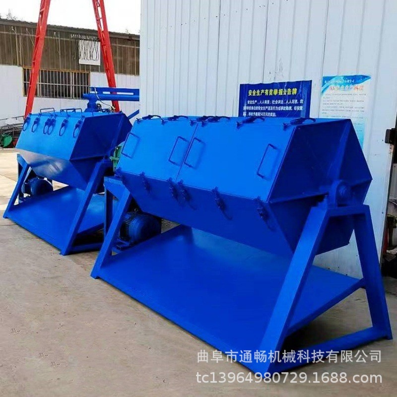 注水式鹅卵石打磨机 500升六角滚筒抛光机 火烧铁除锈研磨机设备