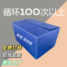 现货蓝色周转箱白色可折叠中空板箱大容量防水塑料搬家箱瓦楞箱