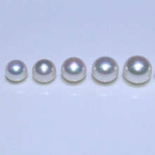 AAAAA淡水珍珠7-11mm高光白亮无暇馒头珠面包珠散珠裸珠半圆颗粒