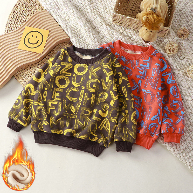 2022秋冬儿童打底衫男童女童韩版卫衣中大童保暖长袖卫衣厂家批发