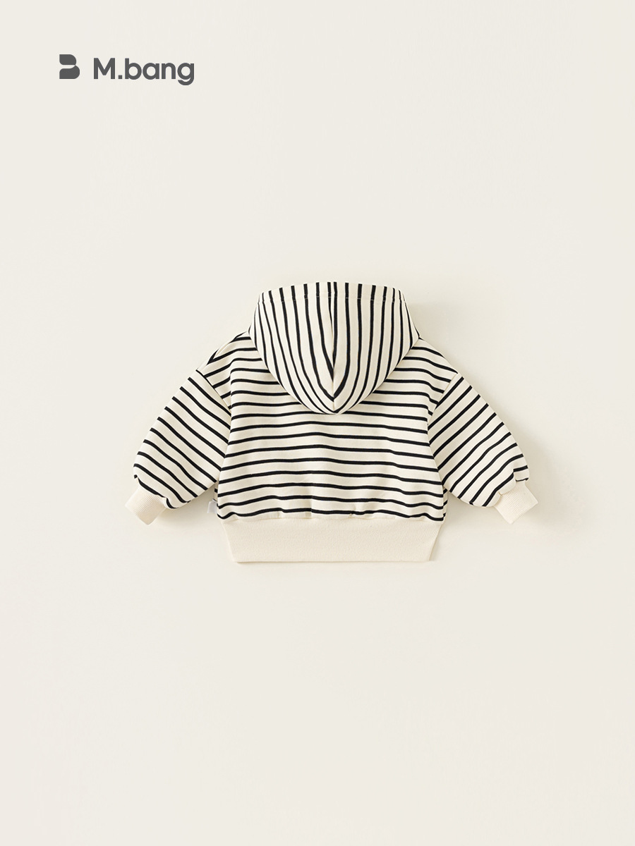 Yoobao ropa infantil chaqueta con capuz para niños otoño chaqueta con cremallera chaqueta a rayas chaqueta de niñas chaqueta con capuz para niños