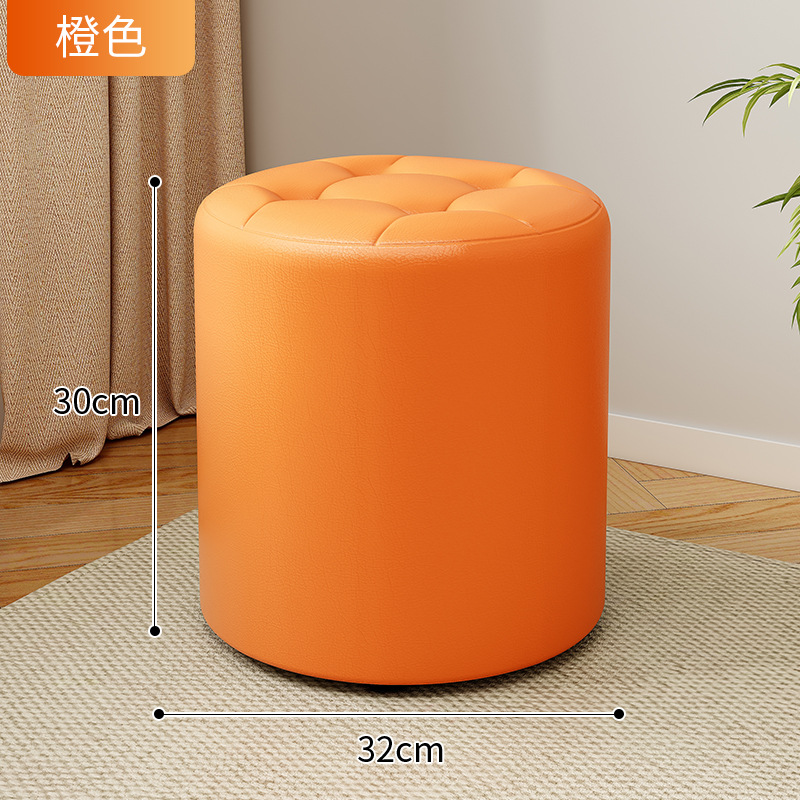 오렌지 높이 30cm [방수 및 내마모성 나파가죽 원목 프레임]