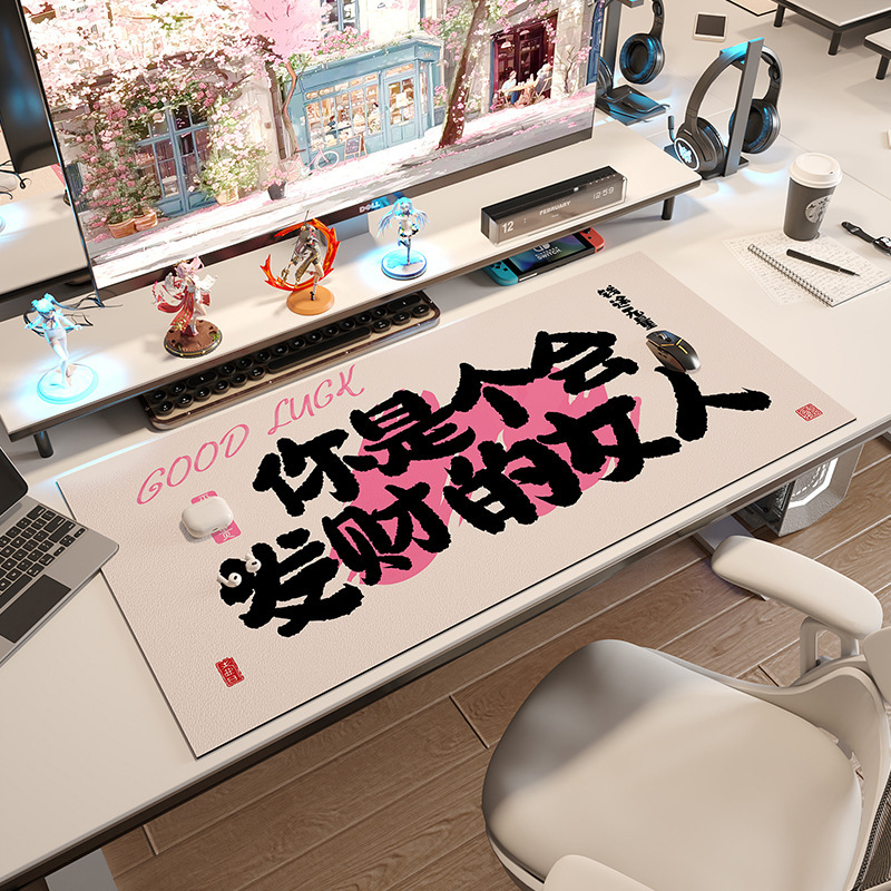 かわいいマウスパッド、女の子向け特大、見栄えの良いオフィスコンピュータデスクパッド、大型ワークステーションデスクキーボードパッド|undefined