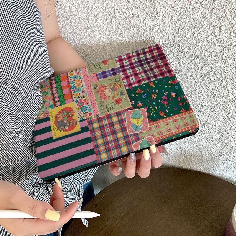 Funda TPU Estilo Libro Retro para iPad 11/Air 7/6/5/4/Pro con Soporte Anticaídas