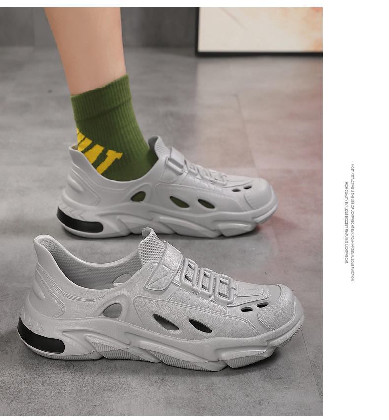 Men's Perforated Summer Sandals Lightweight Beach Slippers_voghion.com