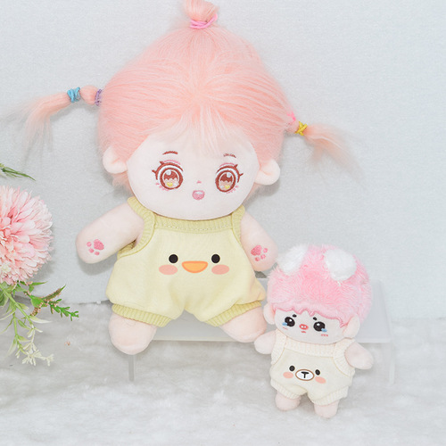 Baby clothes 10cm 20cm cotton doll suspenders clothes cute romper one-piece suit star doll changing assembly