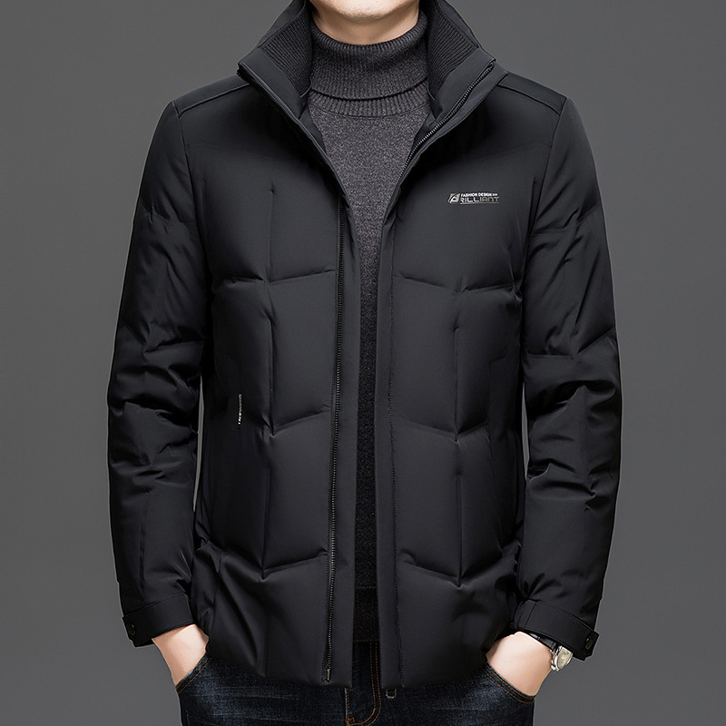 Hengyuanxiang 2025 New Classy Luxury Men's Jacket down Jacket Men's 90 Duck down Short Windproof Stand Collar