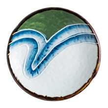 日式陶瓷回转寿司点心碟子和风彩绘餐厅摆台面刺身圆形浅式平盘