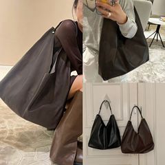 新商品の小衆row本革ショルダーバッグbindleトートバッグカジュアル大容量通勤バッグ牛革バッグ女性