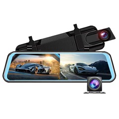 10インチ大画面ストリーミングwifiドライブレコーダー2ソケットhd 1080pドライブレコーダードライブレコーダーdvr