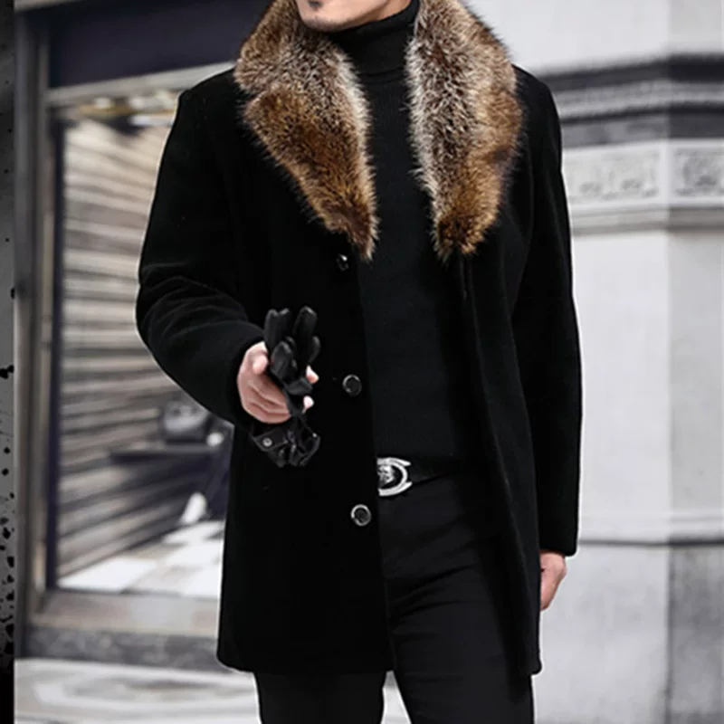 Woolen coat, jacket, European style, mid length