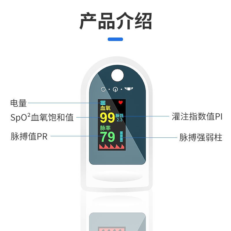 医用现货康恒501指夹式血氧仪血氧饱和度PI检测仪TFT显示屏-阿里巴巴