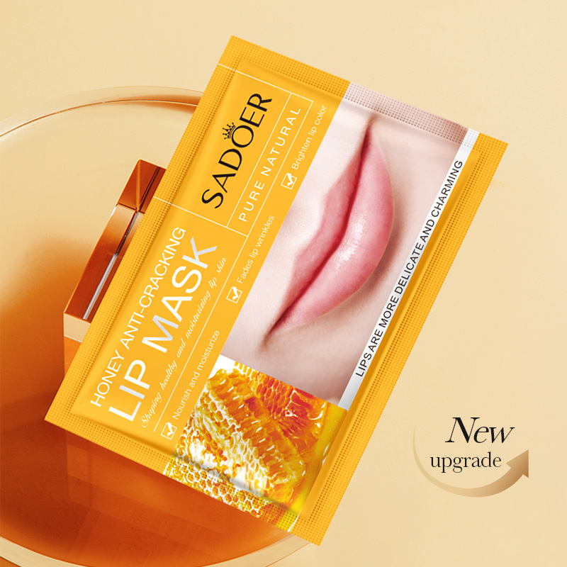 SADOER Honey Anti Dry Crack Nourishing Mask på full engelska, Caring for the Lip Rim Carg_voghion.com